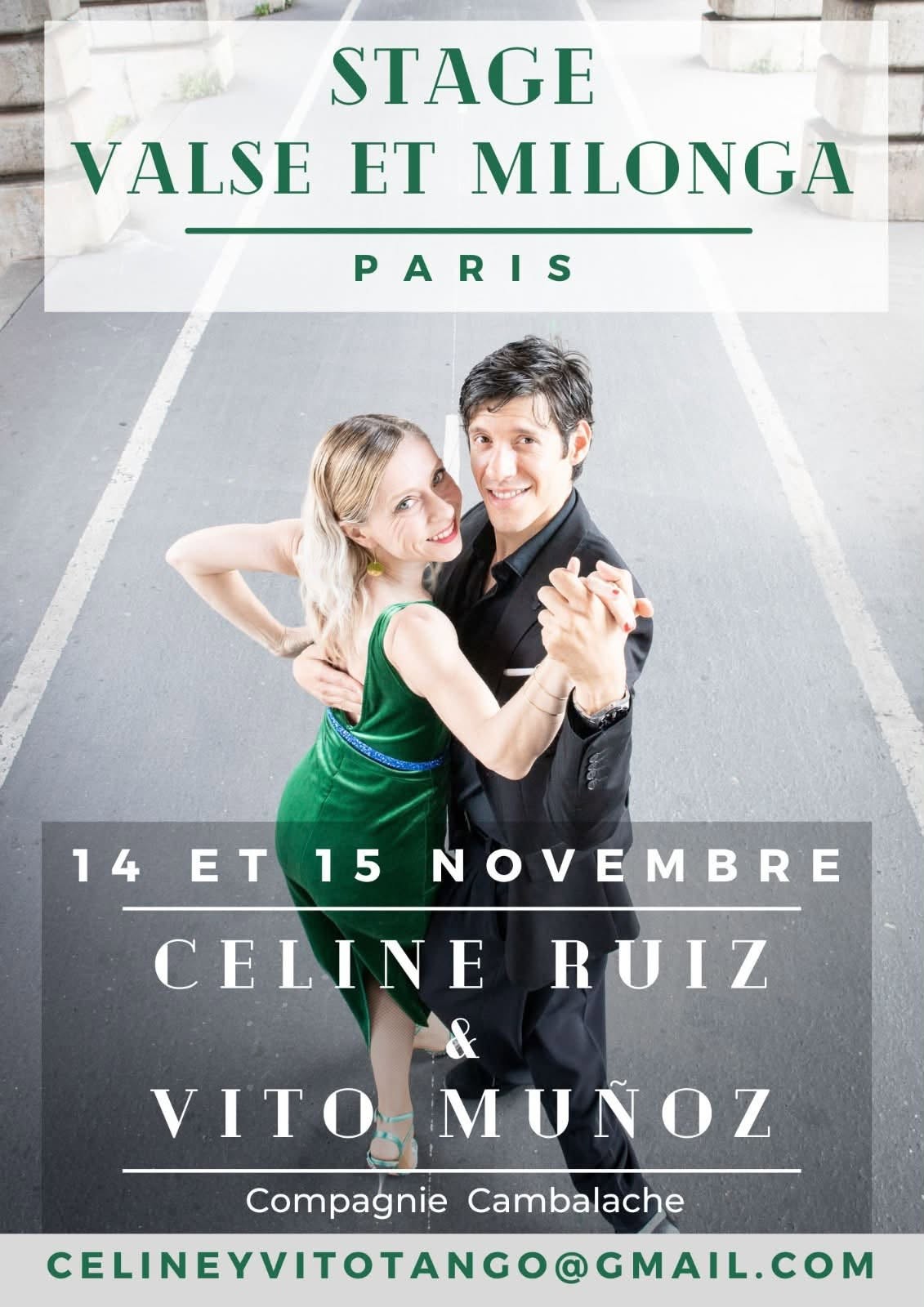 Stage de Valse et Milonga — Céline Ruiz & Vito Muñoz poster