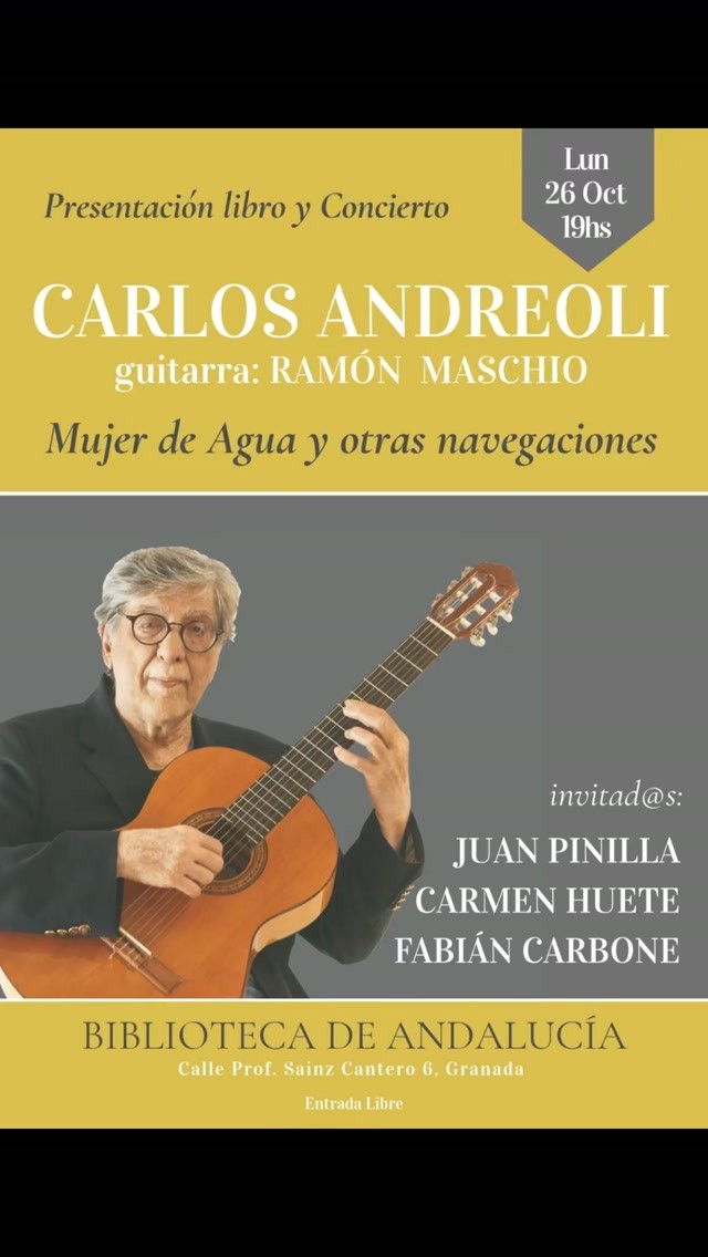 Concierto — Carlos Andreoli: «Mujer de Agua y otras navegaciones» poster