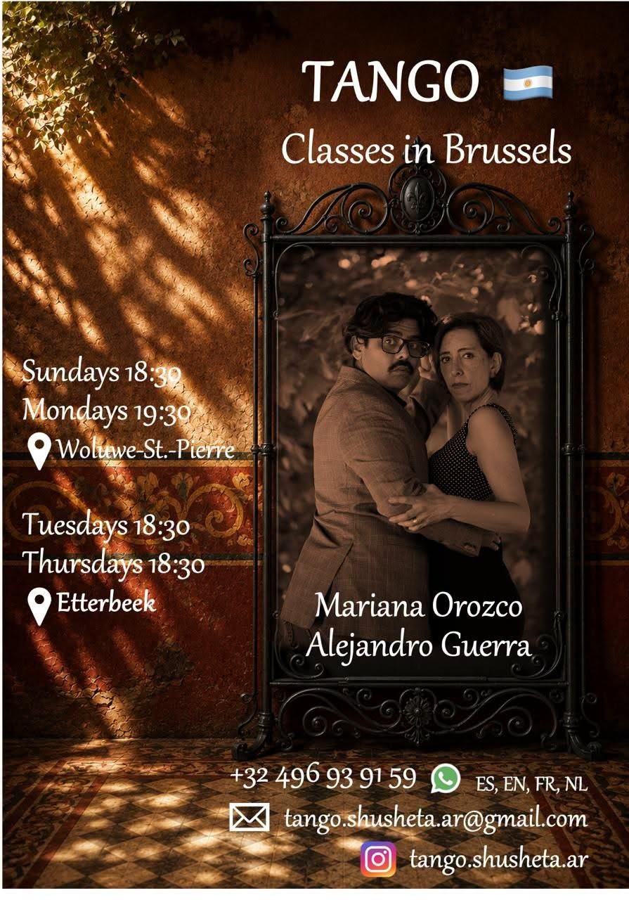 Tango class with Mariana Orozco & Alejandro Guerra — Sundays (Woluwé-St-Pierre) poster