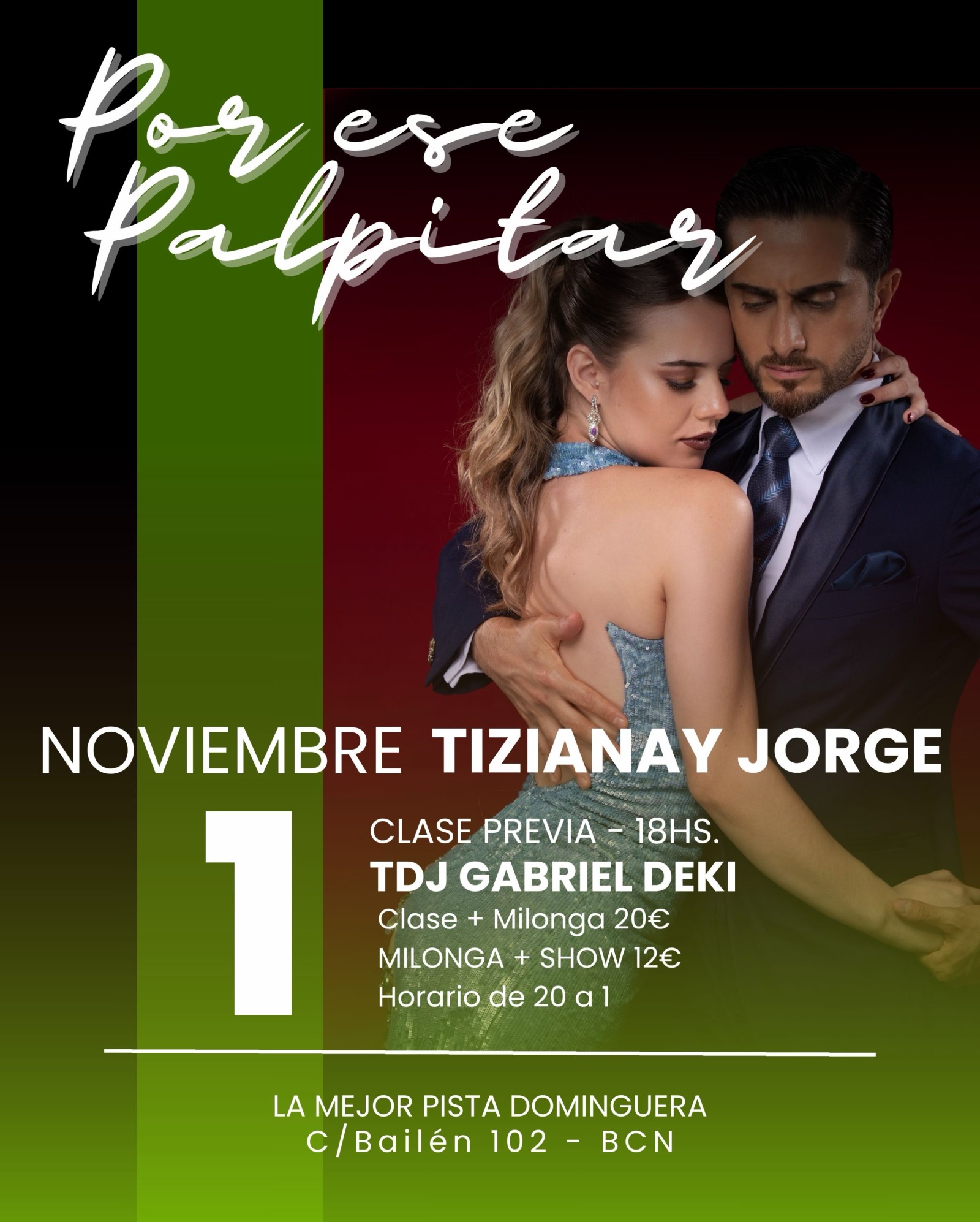 Por Ese Palpitar — Noche Especial con Tiziana Silva y Jorge Calabrigo poster