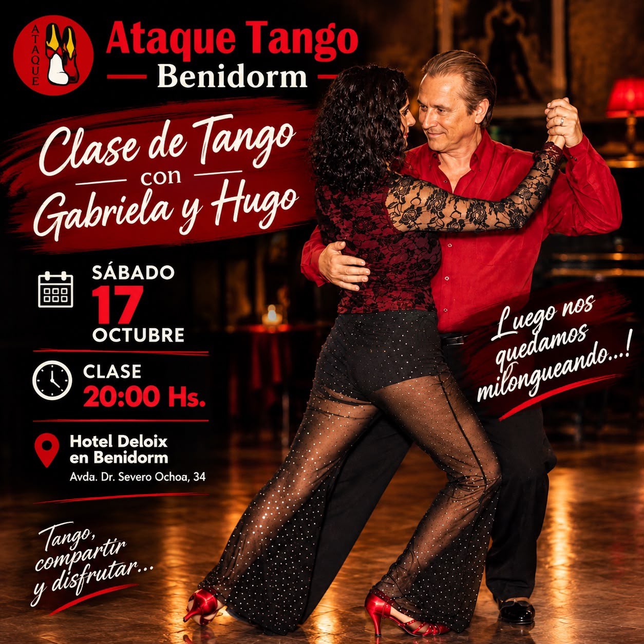 Milonga Ataque Tango Benidorm poster