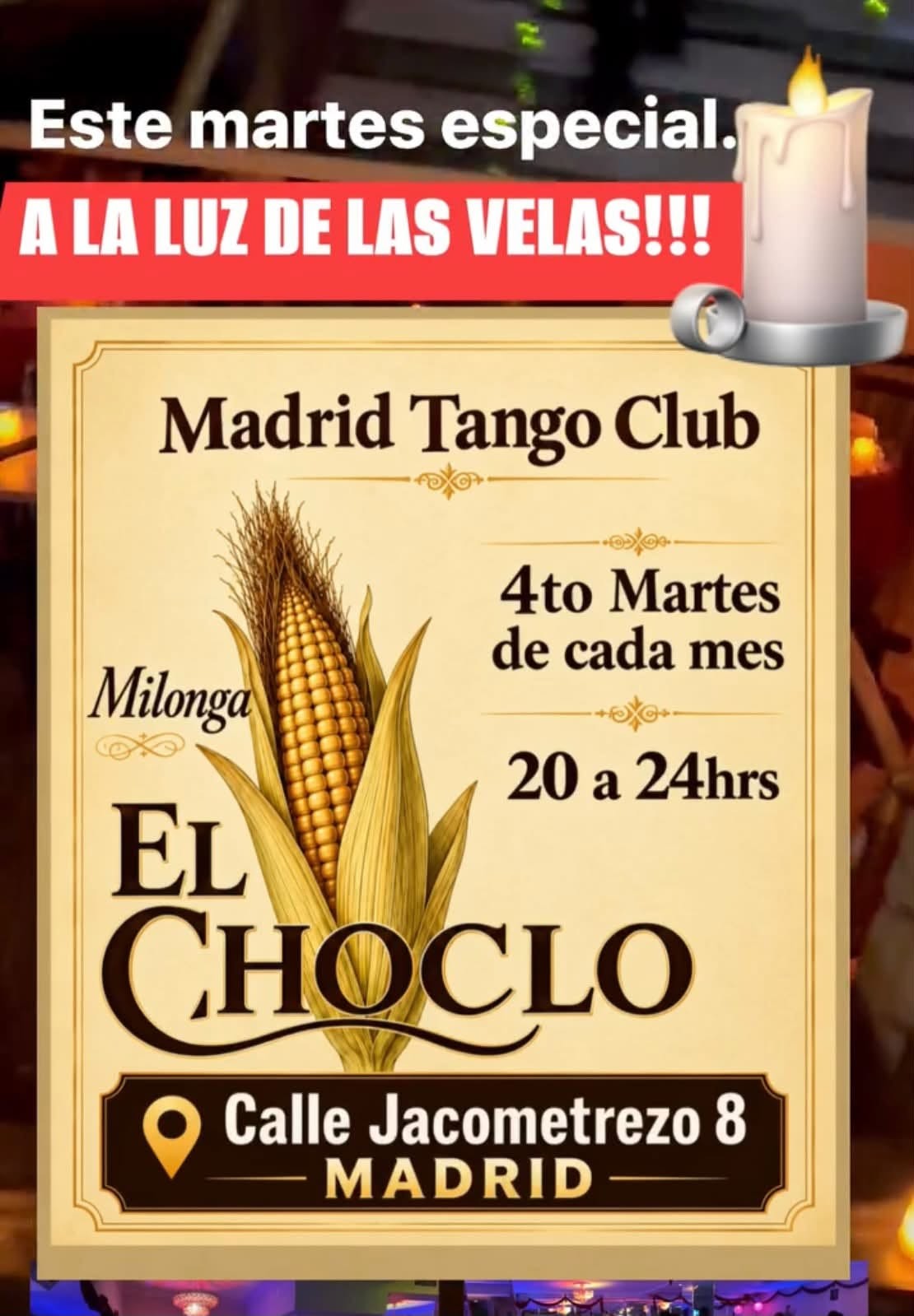 Milonga El Choclo poster