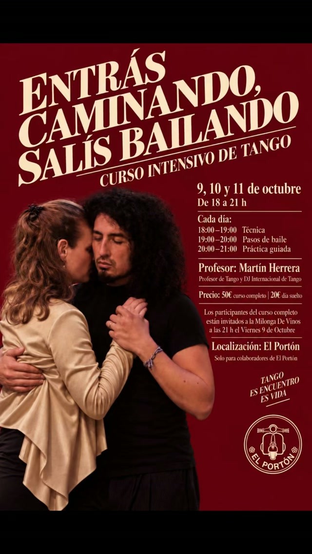 Intensivo de Tango Milonguero “Entrás caminando y salís bailando” poster
