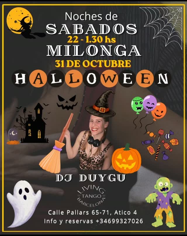 Fiesta de Halloween — Living Tango Barcelona poster