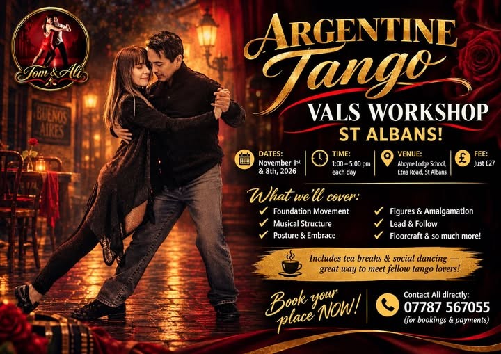 Argentine Tango Vals Workshop poster