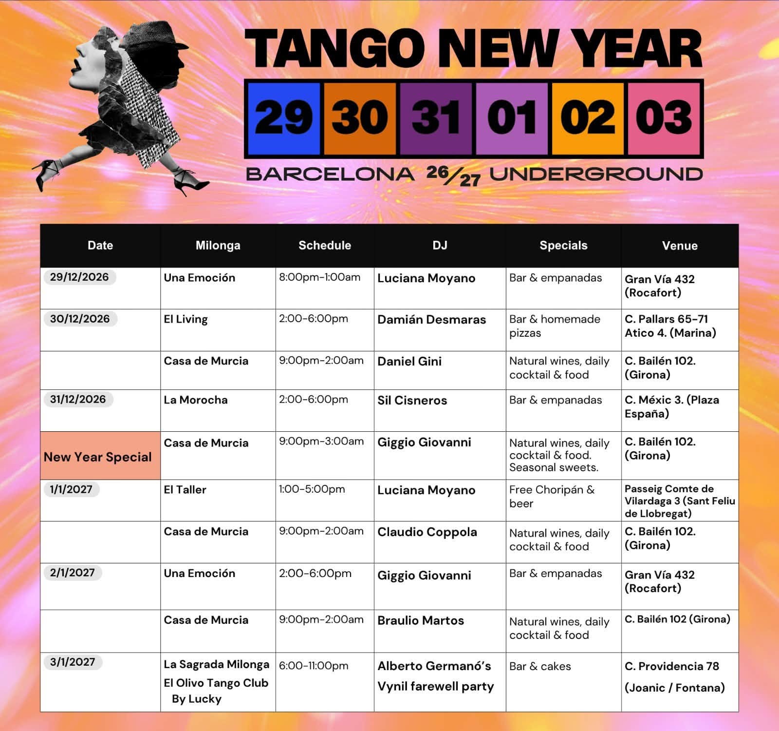 El Living — Tango New Year (30 Dec) poster