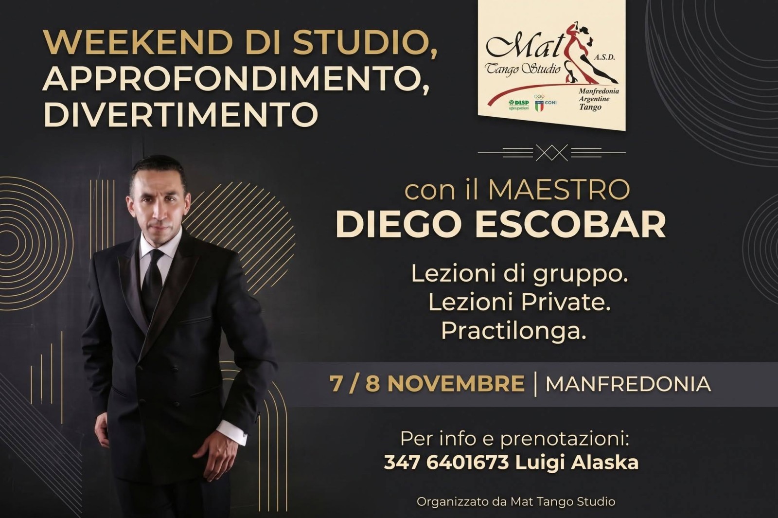 Weekend di studio con il maestro Diego Escobar — Mat Tango Studio poster