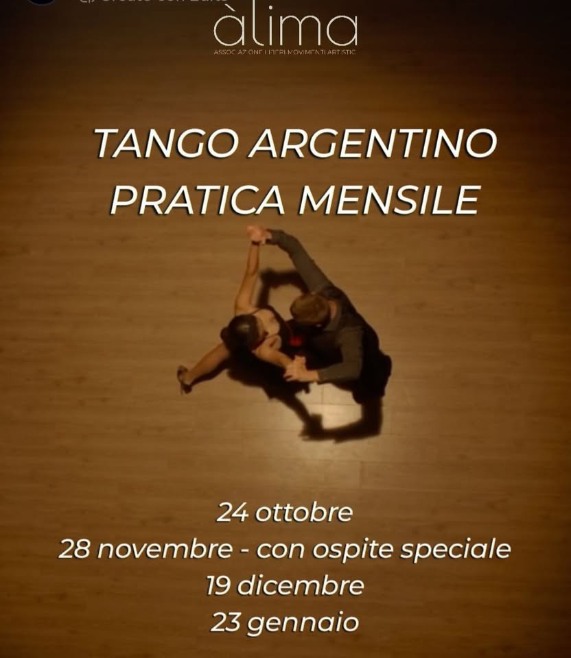 Pratica mensile di tango argentino — Àlima poster