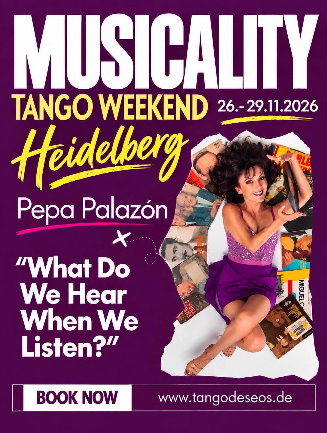Pepa Palazón Musicality Tango Weekend — Heidelberg poster