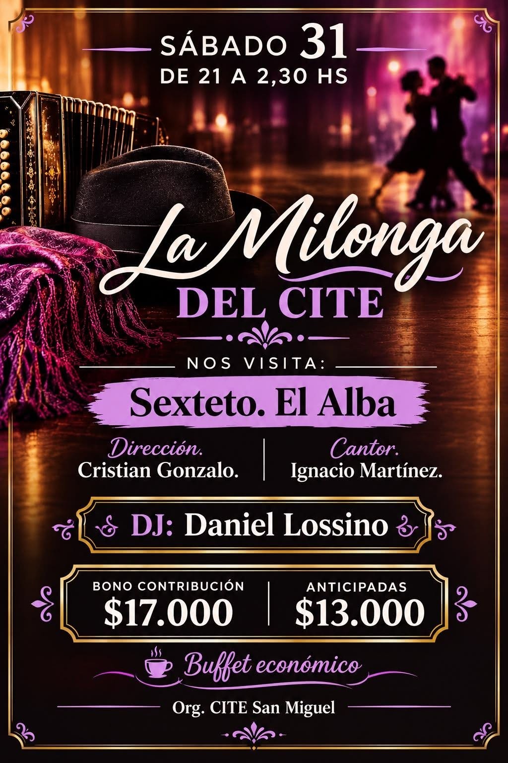 La Milonga del CITE poster