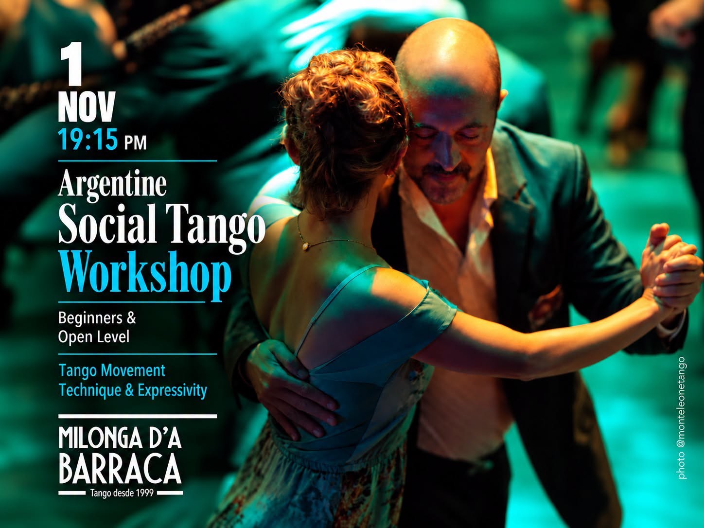 Argentine Social Tango Workshop — Ale Laguna poster