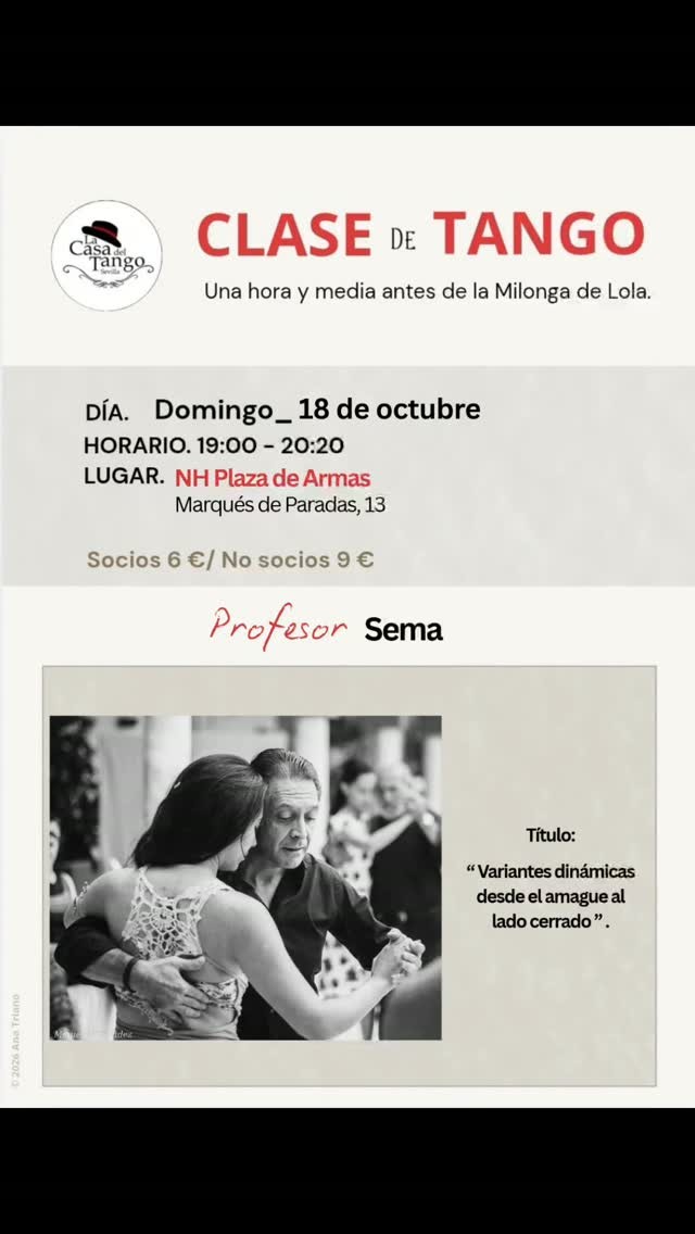 Clase de Tango con Sema poster