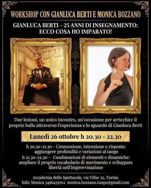 Workshop con Gianluca Berti e Monica Bozzano poster