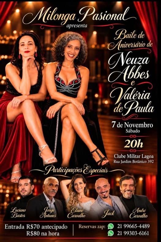 Milonga Pasional — Baile de Aniversário Neuza Abbes e Valéria de Paula poster