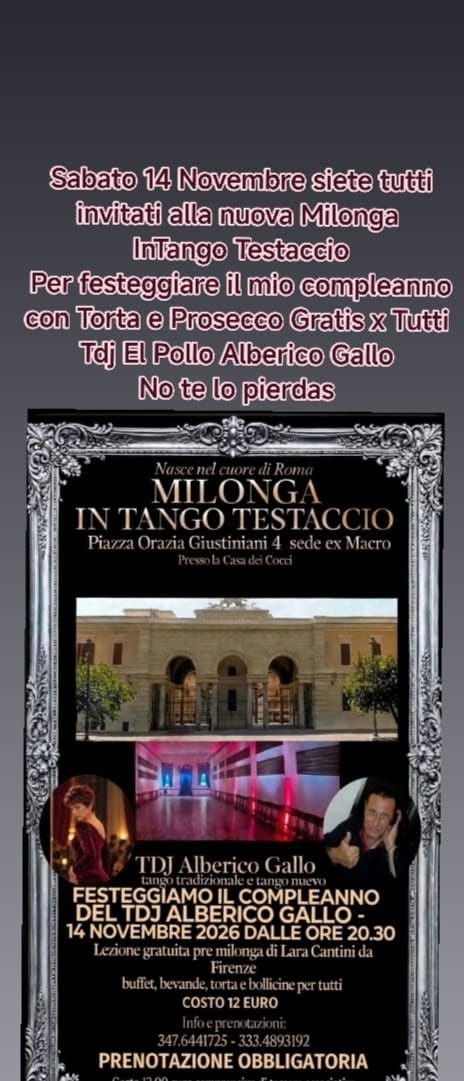 Milonga InTango Testaccio poster