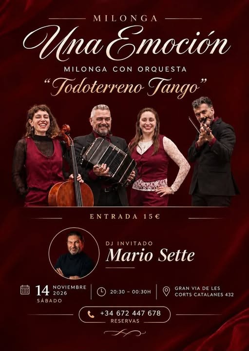Milonga Una Emoción — Todo Terreno Tango poster