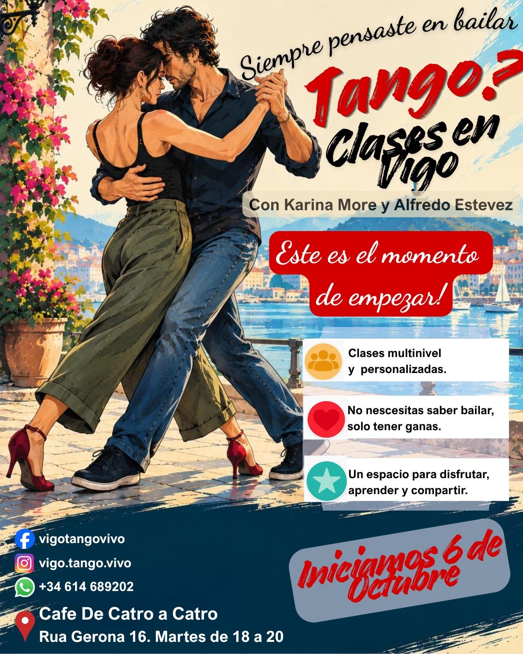 Clases de Tango en Vigo — Karina More y Alfredo Estévez poster