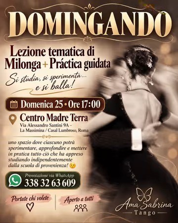 Domingando — Lezione tematica di Milonga + Práctica guidata poster
