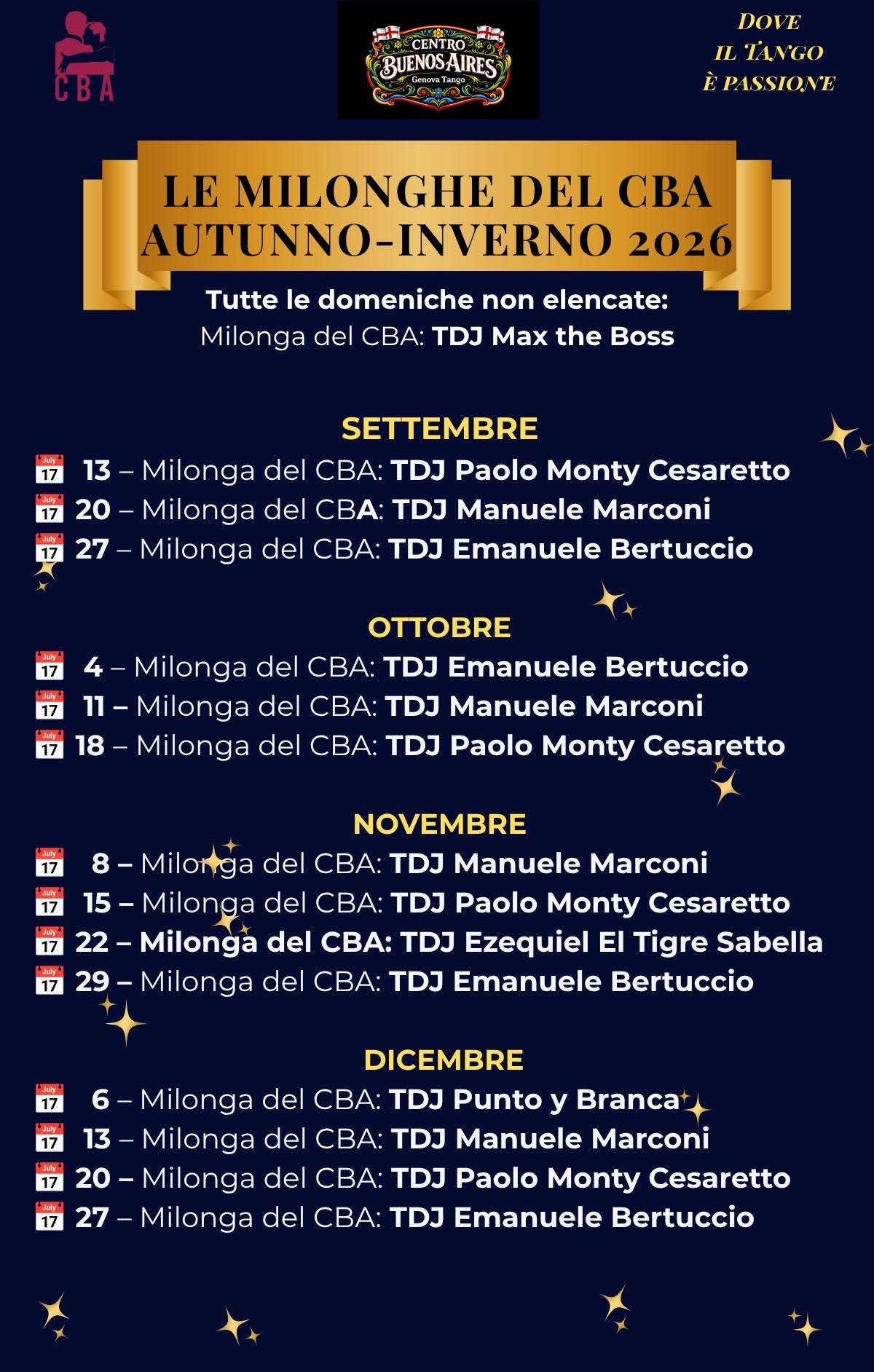Milonga del CBA — TDJ Ezequiel El Tigre Sabella poster