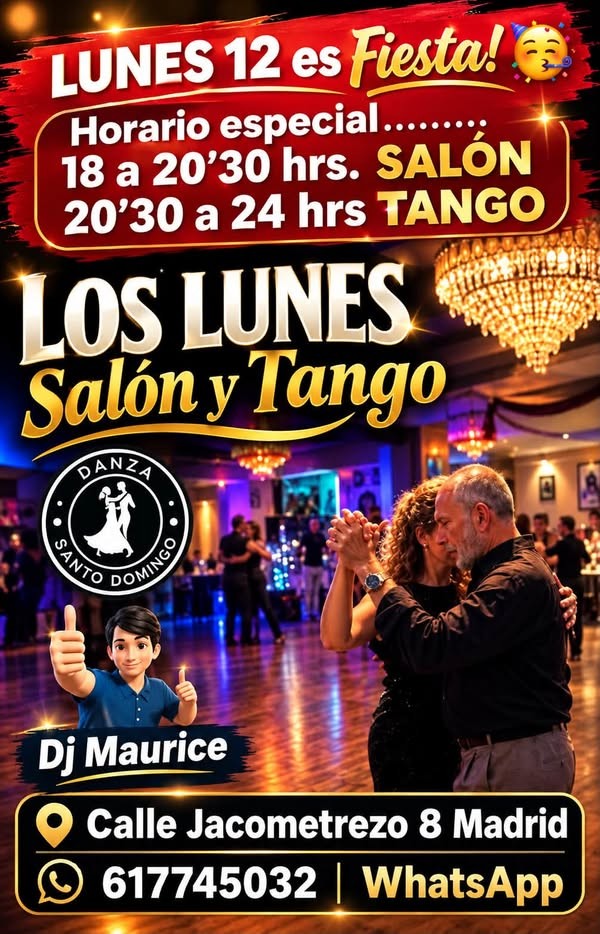 Milonga el Bulín - Los Lunes Salón y Tango poster