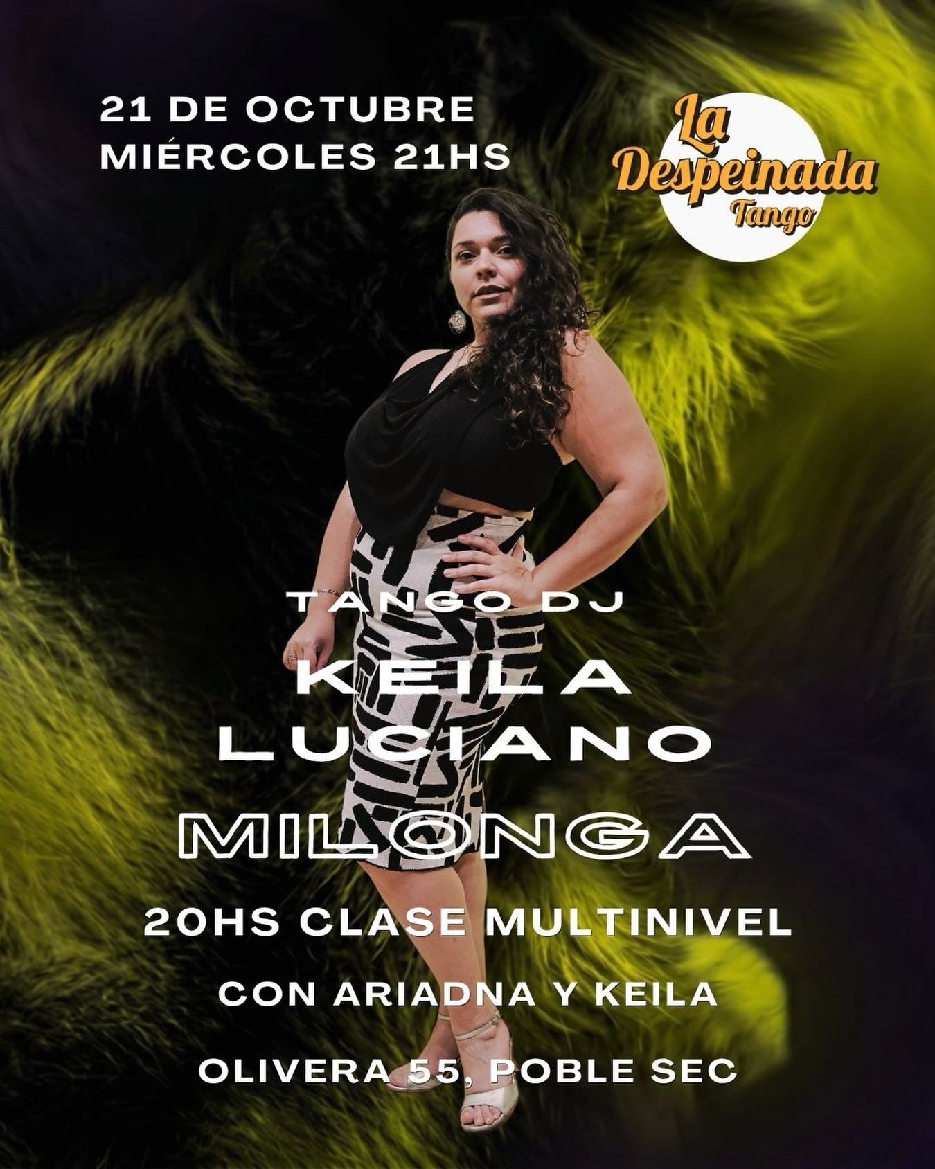 Milonga La Despeinada Tango poster