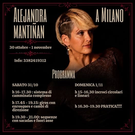 Stage e pratica con Alejandra Mantiñan a Milano poster