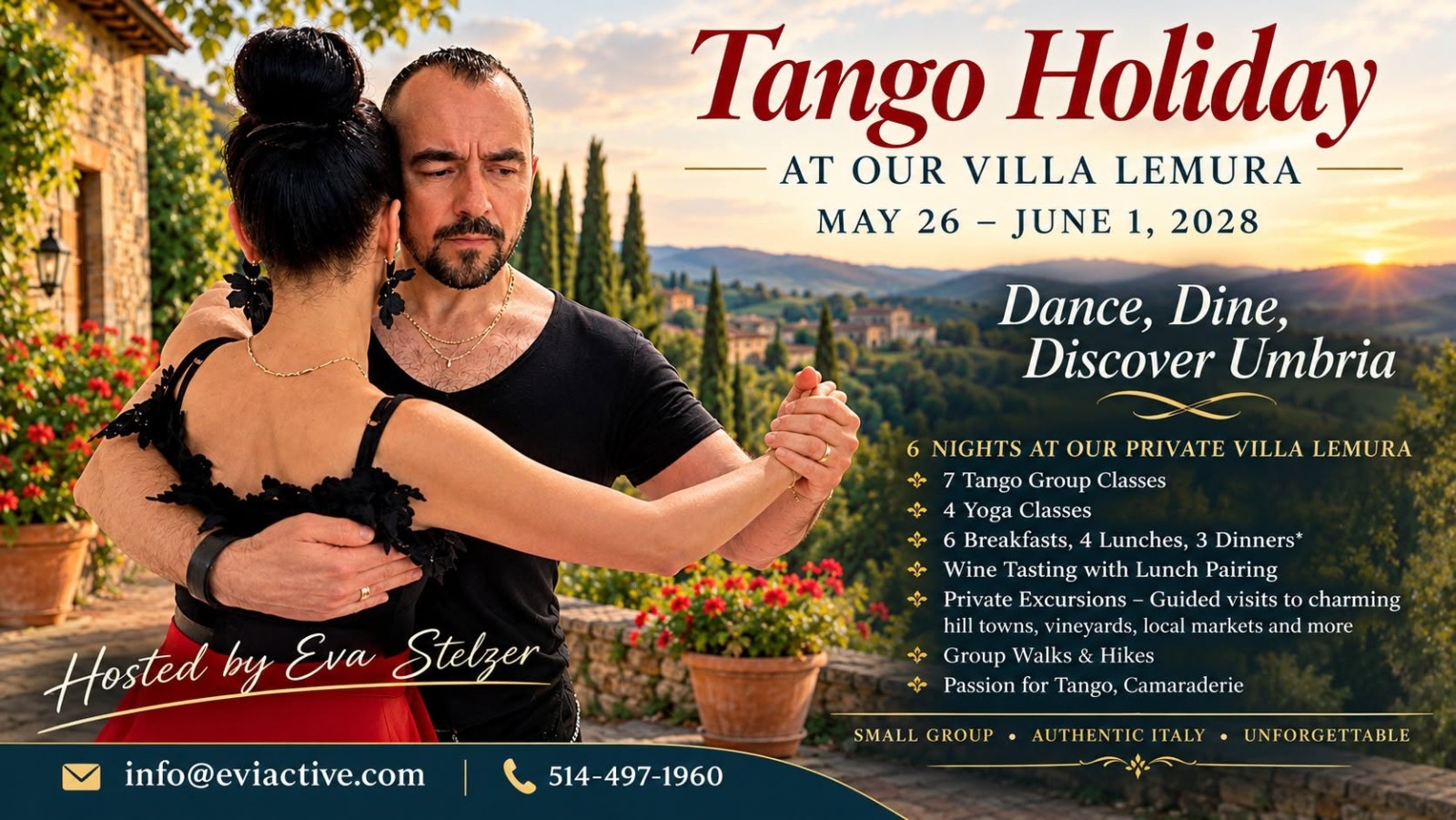 Tango Holiday at Villa Lemura — hosted by Eva Stelzer poster