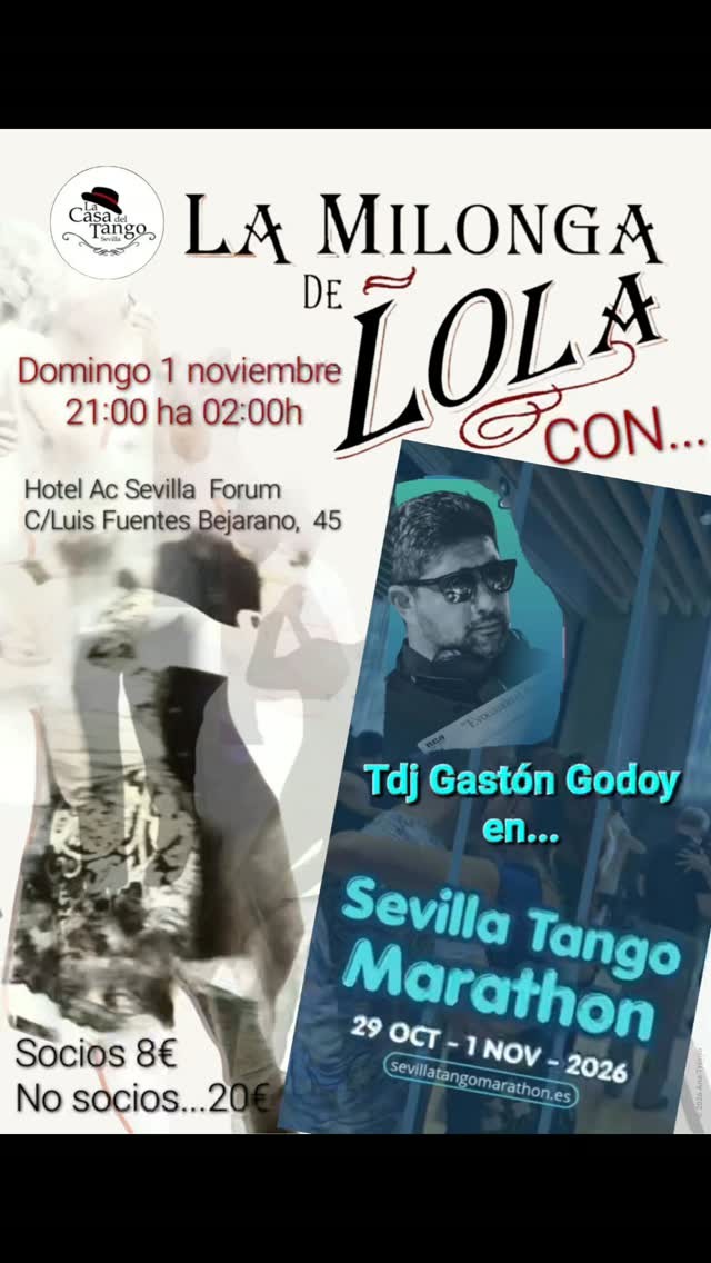 Milonga de Lola — After-Party Sevilla Tango Marathon poster